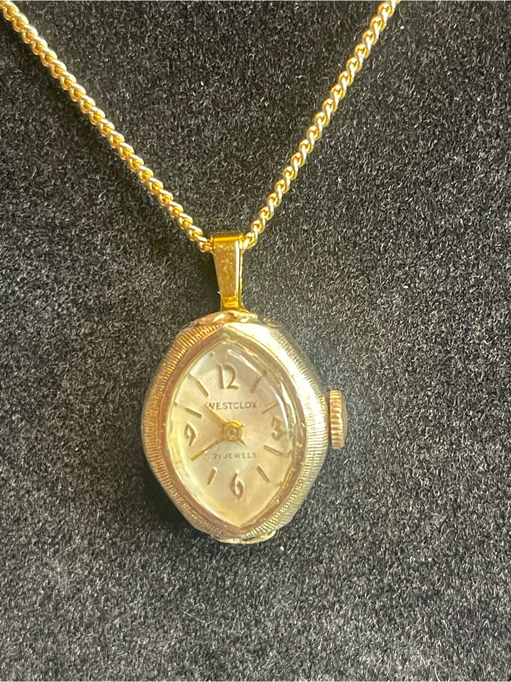 Vintage westclox up-cycled necklace